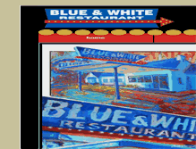Tablet Screenshot of blueandwhiterestaurant.com